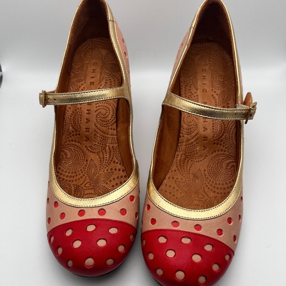 CHIE MIHARA Poker dot leather shoes  NEW IN BOX - Picture 1 of 9